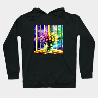 Flowers in the Corner Window Hoodie